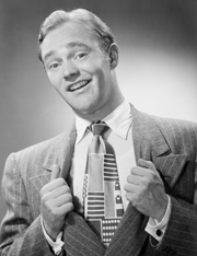 Young professor looking chipper in the 1950s